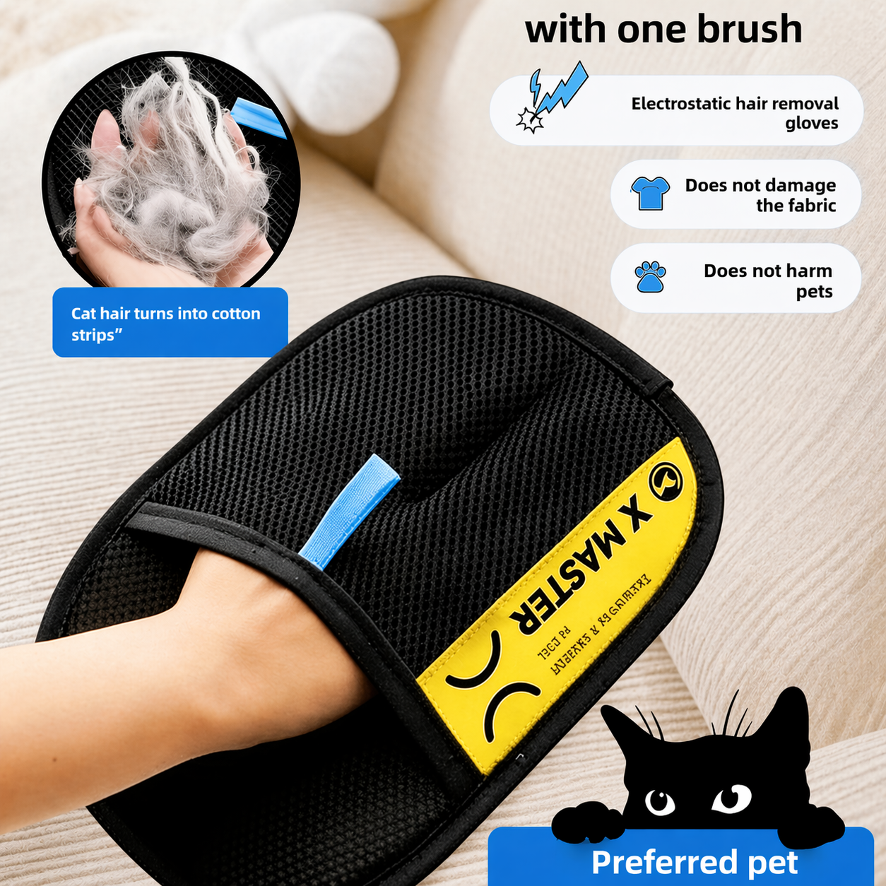 Pet Hair Removal Glove- Buy 1 Get 1 Free