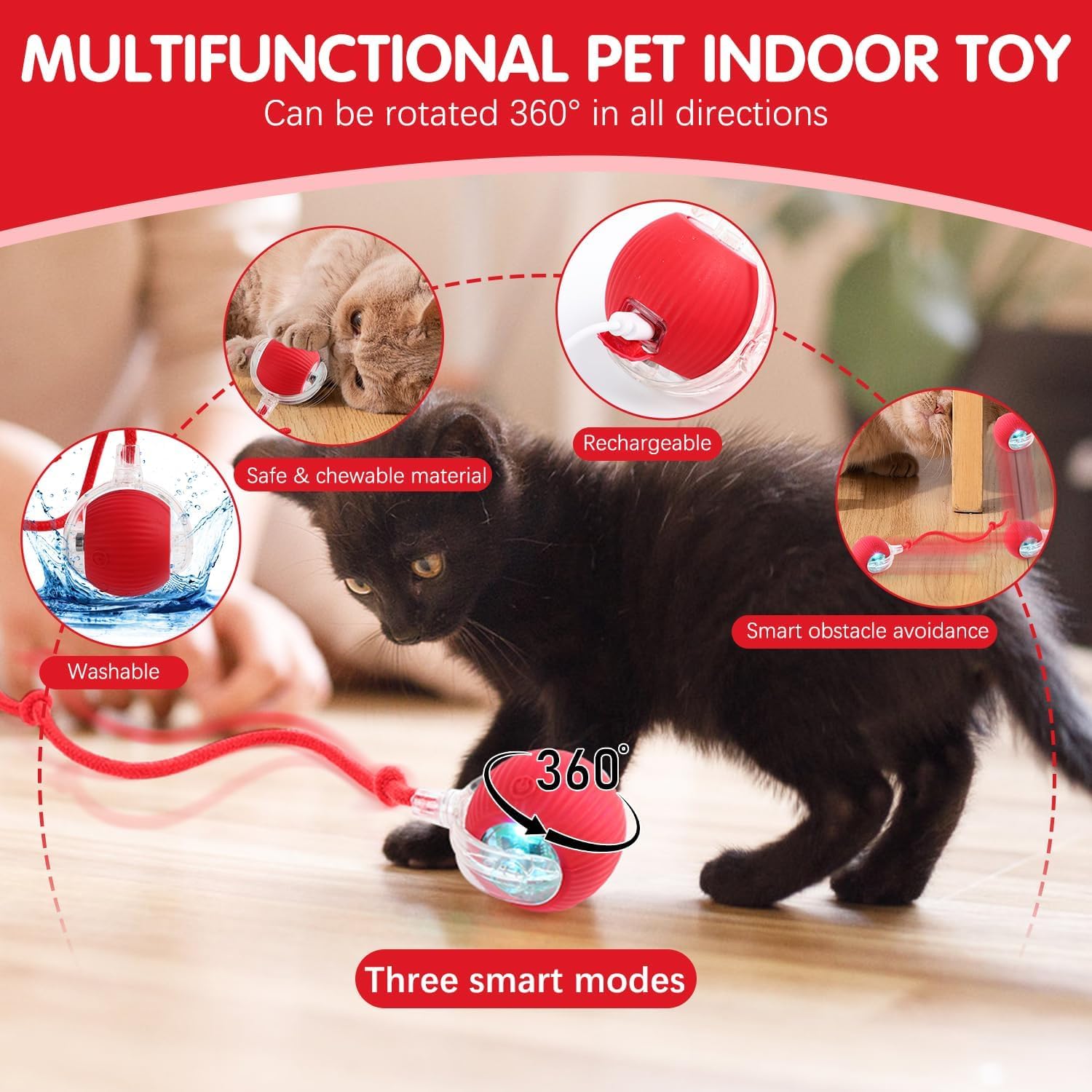 {{ Smart Interactive Pet Ball }} - {{ canivolabs }}